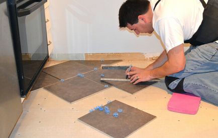 Плочки на шперплат на пода, отколкото да се придържаме подови плочки, как да поправите, да, фото и видео