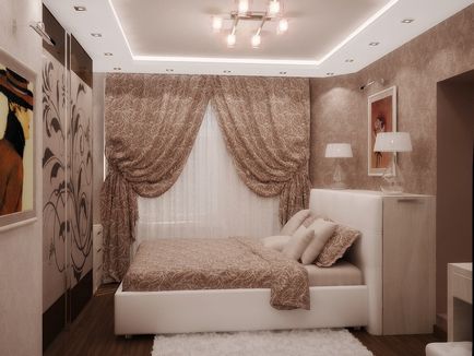 Таванът в спалнята на гипсокартон, опции за снимка - всичко от гипсокартон