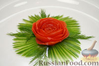 Рецепта на доматен роза върху