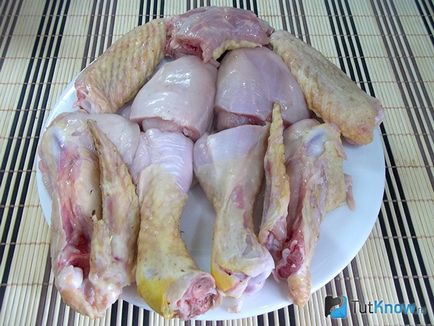 Рецепта Задушено пиле с гъби