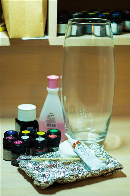 Боядисани стъклена ваза стъклопис бои - Справедливи Masters - ръчна изработка ръчна изработка