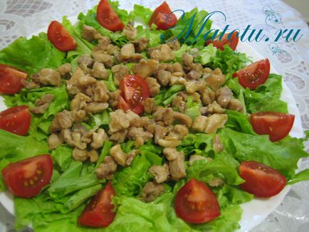Салата Цезар с пиле и домати - рецепти за ястия със стъпка по стъпка снимки