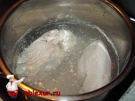 Салата - гъба поляна - пиле рецепта със снимка