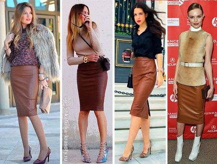От какво да се носят дълга кафява пола или къси, фото и видео примери съвети