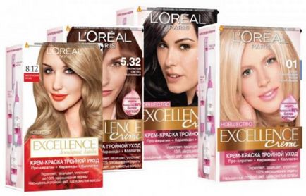 Нежна боя за коса Loreal ekselans палитра