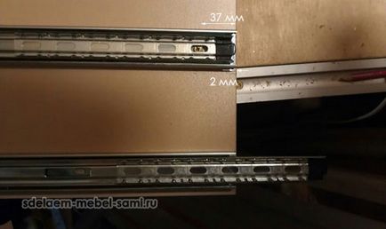 Стъпка 55 - Монтаж на кутии за водачите на топка - правят мебели себе си (себе си) Стъпка 55 - Монтаж на кутии за водачите на топка - уверете сами мебели