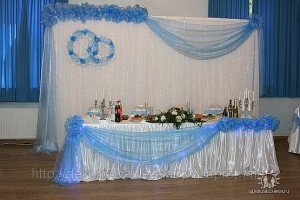 В таблицата по време на сватбата на младите как да се украсяват, интересни идеи и снимки