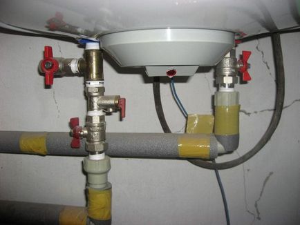Схема на свързване на бойлера към водата в снимката на апартамент, видео, инструкция