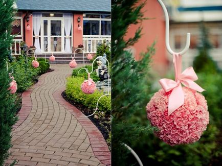 Декорирайте двора за подготовката на сватбата, зониране и дизайн