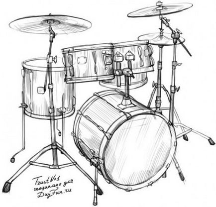 уроци по живопис - как да се направи барабан молив етапи