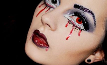 Vampire грим за Хелоуин (вампир грим грим за Хелоуин вампир грим вампир снимка) Vampire грим за Хелоуин