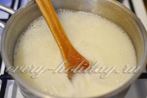 Варени захар в млякото, рецептата със снимка