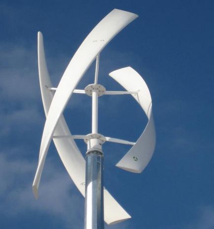 Вертикална вятърна мелница с ръцете си (5 кВт)