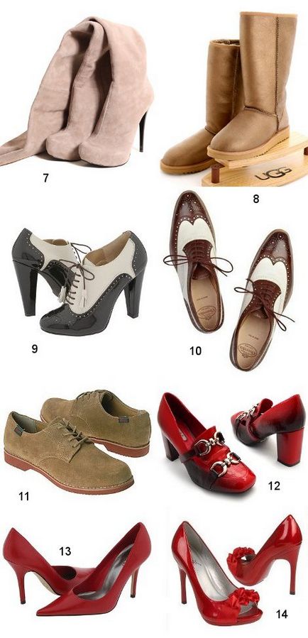 видове обувки