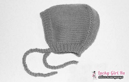 Плетена шапка за новородено схема спици