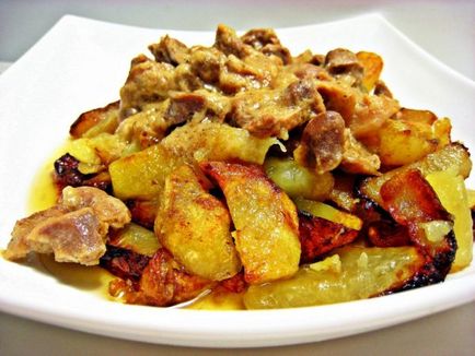 Пържени картофи с месо (в тенджера, в multivarka) Рецепта