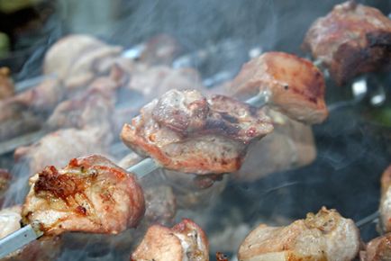 Запържете месото върху жаравата - как да изпържа шиш кебап
