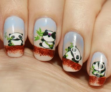 19 снимки нокти дизайн със снимка на панда