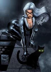 Черна котка (черна котка) - Marvel герои (Marvel) и DC Comics