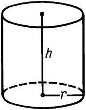 Цилиндър формула обем, повърхностна площ