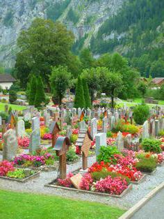Цветна градина на гроба на един