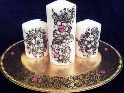 Декорите и дизайна на свещите с ръцете си