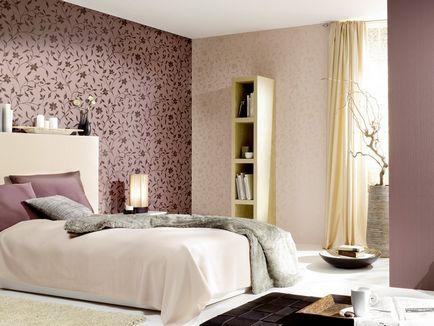 Дизайнът на стените с тапети два вида цветове в една и съща стая, фото обработка, как да се съчетаят дизайн, в двойна