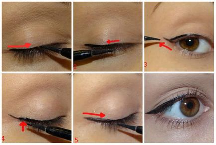 Как да се направи стрелките за очите - инструкции за начинаещи