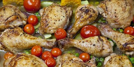 Как да готвя пиле на фурна - печене на пиле в ръката на свеж