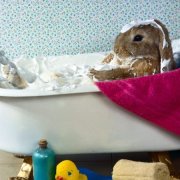 Как да научим заек в тигана снимки и видео за тоалетната за декоративни домашни любимци