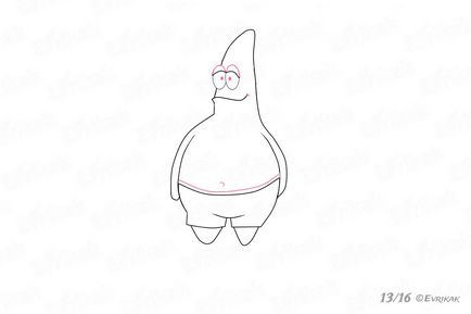 Как да нарисувате Патрик звезда от анимационния сериал - SpongeBob