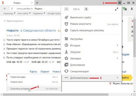 Как така чиста история в Yandex, как да се направи един компютър