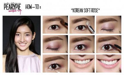Корейски снимка грим на очите и видео-урок