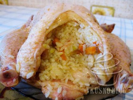 Пиле с ориз и зеленчуци пече в ръкав - рецепта със снимка