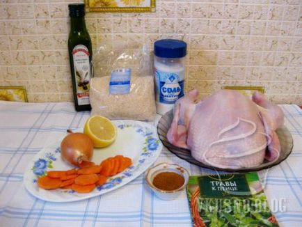 Пиле с ориз и зеленчуци пече в ръкав - рецепта със снимка