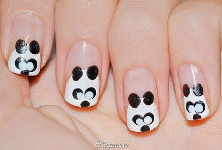 Panda стъпка по стъпка на ноктите снимка