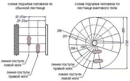 Правилното изчисляване на витата стълба поетапно работа