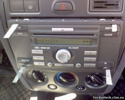 Отключване на редовна радио Ford 6000 - как да се премахне радио