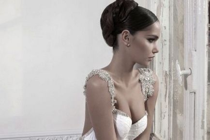 Най-красивата сватбена рокля с перли, пайети, дантела, дантела влак