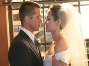 Джоли и Пит сватба история за церемонията в снимката