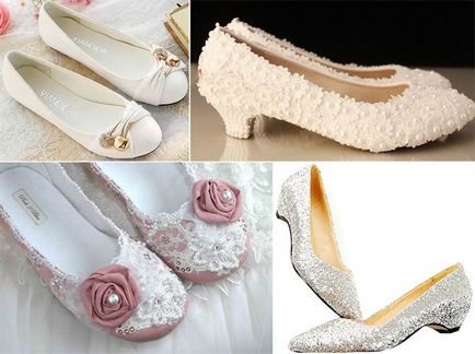 Сватбени обувки без токчета - как да избера най-подходящия снимката