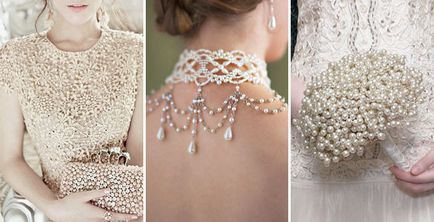 Сватбени рокли с корсет, изработен от перли - преглед на популярни модели и аксесоари за тях със снимки