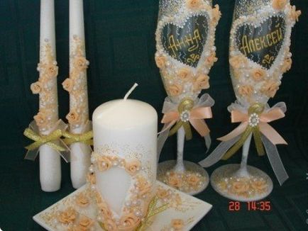 Сватбени свещи с техните ръце стъпка майсторски клас за обзавеждане и интериор