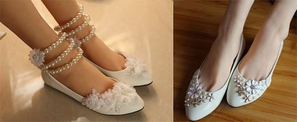 Сватбени обувки без токчета 2017 - кой модел да изберат, фото