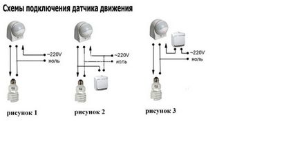 Електрическа схема на осветлението на датчика за движение (включително превключвател) инструкции