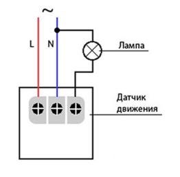 Схема на свързване на датчика за движение, електротехник в къщата