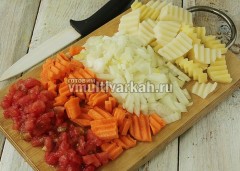 Запържете патица с картофи в multivarka рецепта със снимка, за да се подготви multivarka