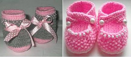 Плетени обувки говори за новородени