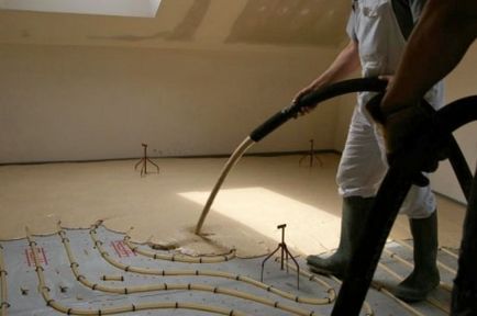Наливане топли подови материали и технологии на работа