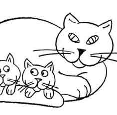 Фигура котка и котенца